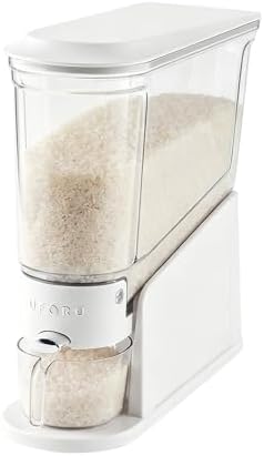 Slim Rice Dispenser, 11 lb, White